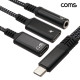 Coms C타입 충전 오디오 변환 케이블 3.5mm 스테레오 이어폰 AUX