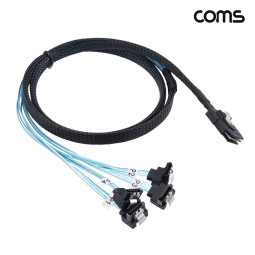 Coms Mini SAS to SATA 4분배 케이블 1m SFF 8087 SATA x 4P