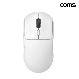 Coms 블루투스 5.1 2.4Ghz 듀얼모드 마우스 White 충전식 조용한 무소음 클릭 하루종일 가벼운 사용감