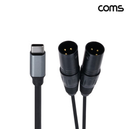 Coms C타입 캐논x2 변환 케이블 1.5m USB C to XLRx2 Canon 3P