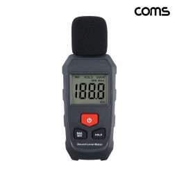 Coms 디지털 소음 측정기 최대 130dB 소음계 테스터기 층간소음 데시벨 LCD 알림