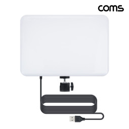 Coms LED 조명 사각 개인방송 유튜버 크리에이터 촬영 지속광 USB전원 다양한색상조절 RGBW 밝기조절