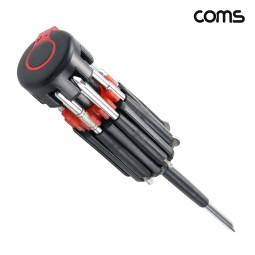 Coms 접이식 드라이버 공구 7in1 십자 일자