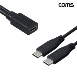 Coms USB-C Mx2 to C F 분배 케이블 30cm