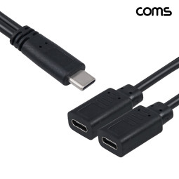 Coms C타입 2분배 충전 케이블 30cm USB C M to C Fx2