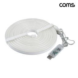 Coms LED 줄조명 슬림형 3M DC 5V 소리 음향 감지 조명 리모컨 밝기조절