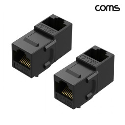 Coms CAT6 연장용 커플러 I형 8P8C 월플레이트 RJ45 2개입