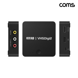 Coms VHS 아날로그 영상 디지털 변환 녹화기 RCA AV 비디오 캡처 MP4 저장 HDMI 모니터링