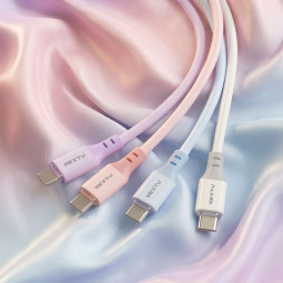 넥스트유 USB C to C 실리콘 충전 케이블 240W 1.5m 블루 CC89015