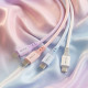 넥스트유 USB C to C 실리콘 충전 케이블 240W 1.5m 핑크 CC89015