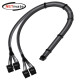 강원전자 넷메이트 12VHPWR to PCI-E 8핀x4 변환 슬리빙 케이블 0.45m (블랙/그레이) [EZDIY-FAB] NM-DPR1856