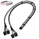 강원전자 넷메이트 12VHPWR to PCI-E 8핀x4 변환 슬리빙 케이블 0.45m (블랙/화이트) [EZDIY-FAB] NM-DPR1855