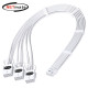 강원전자 넷메이트 12VHPWR to PCI-E 8핀x3 변환 슬리빙 케이블 0.3m (올화이트) [EZDIY-FAB] NM-DPR1862