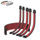강원전자 넷메이트 PSU 연장 16AWG 슬리빙 케이블 0.3m (블랙/레드 6종) [EZDIY-FAB] NM-DPR033