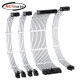 강원전자 넷메이트 PSU 연장 16AWG 슬리빙 케이블 세트 (화이트 4종) [EZDIY-FAB] NM-DPI227