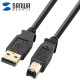 강원전자 산와서플라이 USB2.0 AM-BM 케이블 3m (블랙) KU20-3BKHK2