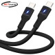 강원전자 넷메이트 USB2.0 C타입 실리콘 LED 케이블 0.5m (블랙) NM-UCC205LB