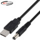 강원전자 넷메이트 USB 전원 케이블 1m (5.5x2.1mm/0.5W/블랙) NMC-UP2110P5B