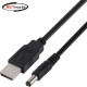 강원전자 넷메이트 USB 전원 케이블 1m (5.5x2.5mm/18W/블랙) NMC-UP251018B