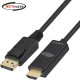 강원전자 넷메이트 DP to HDMI 컨버터 2m (4K60Hz) NM-DH462H
