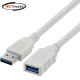 강원전자 넷메이트 USB3.0 연장 AM-AF 케이블 0.3m (화이트) NM-TUF303