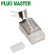 강원전자 플러그마스터 STP CAT.7/CAT.6A RJ-45 8P8C 플러그 - Two Prongs 핀 P8-069N(100개)
