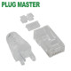 강원전자 플러그마스터 UTP CAT.6 RJ-45 8P8C 플러그&부트 - Three Prongs 핀 P8-0393(100개)