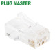 강원전자 플러그마스터 UTP CAT.5E RJ-45 8P8C 플러그(클리어) - Three Prongs 핀 P8-0073(낱개)