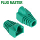 강원전자 플러그마스터 RJ-45 CAT.6 통부트(7mm/그린) NM-SR007GR(100개)