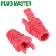 강원전자 플러그마스터 RJ-45 락(Lock) 부트(6mm/레드) NM-SR008R(100개)