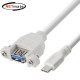 강원전자 넷메이트 USB3.0 연장 CM-AF 판넬형 케이블 2m (화이트) NM-UCF320SW
