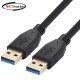 강원전자 넷메이트 USB3.0 AM-AM 케이블 1.5m (블랙) NM-UA315BKZ