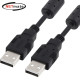 강원전자 넷메이트 USB2.0 AM-AM 케이블 0.5m (블랙/노이즈필터) NMC-UA205C