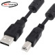 강원전자 넷메이트 USB2.0 AM-BM 케이블 1m (블랙/노이즈필터) NMC-UB210C