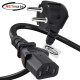 강원전자 넷메이트 3구 AC 파워코드 전원케이블 1m, 꺾임형 블랙 NMP-SPC010