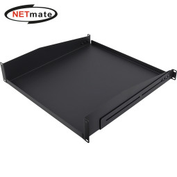 강원전자 넷메이트 허브랙 전·후면 고정 선반, 2U 가변형 470~785mm CYSSA-2UD18