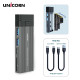 유니콘 NVMe SATA M.2 SSD 듀얼외장케이스 USB허브 카드리더 통합멀티케이스 SM-900D