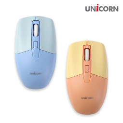 유니콘 2.4G 저소음 무선마우스 파스텔톤 FX-450S 블루