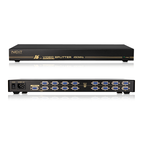 NEXT-2516VSP 1:16 VGA 모니터분배기(450MHz  DVI 인터페이스지원)