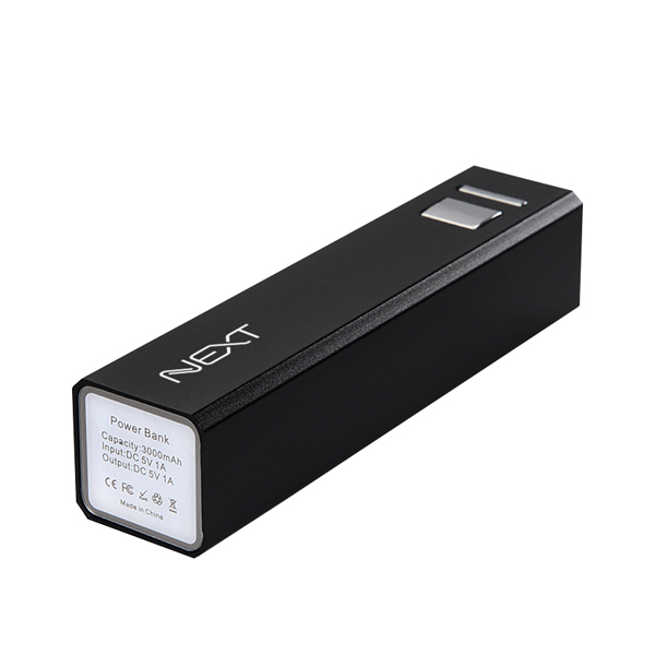 NEXT-3000PB(B) 휴대용 보조 배터리 300mAh 초소형사이즈-블랙