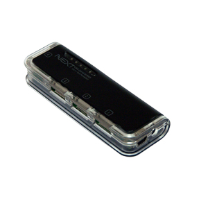 NEXT-304UH(블랙). USB2.0 4포트 무전원허브 NEC칩셋,포트별LED인식