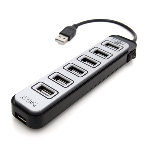 NEXT-407UHP  USB2.0 7포트유전원허브 ON/OFF스위치탑재