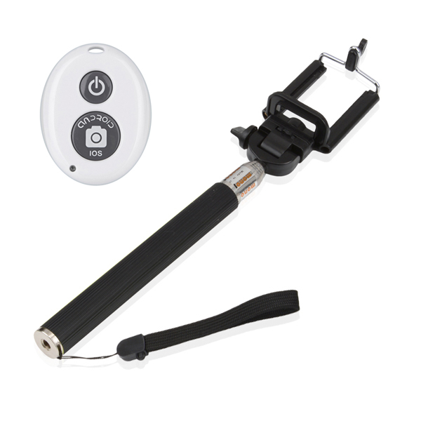 NEXT-BT10SC+NEXT-BT12CS 블루투스 리모콘 + 셀카봉(블랙)