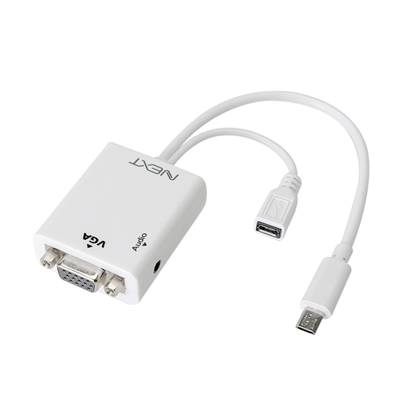 NEXT-MHL210VS  MHL to VGA 아답터 . 스마트폰화면을 모니터로