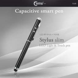 Coms 터치펜 정전식 (LED 포인터 램프포함)
