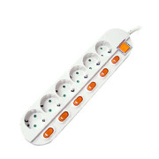 오성정밀 개별형 6구 접지 멀티탭 1.5M