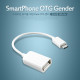 Coms 스마트폰 OTG 젠더-Micro USB(M)/USB A(F) 실속형, White