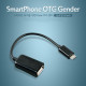 Coms 스마트폰 OTG 젠더-Micro USB(M)/USB A(F),실속형, Black