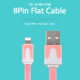 Coms iOS 8핀/8Pin 플랫 케이블 Pink, 2M