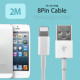 Coms iOS 스마트폰5 케이블(고급형) White, 2m